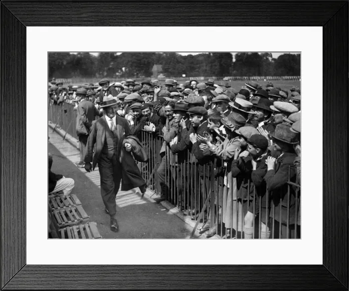 Framed Print : County cricket match between Surrey and Kent at Blackheath The hero of the match