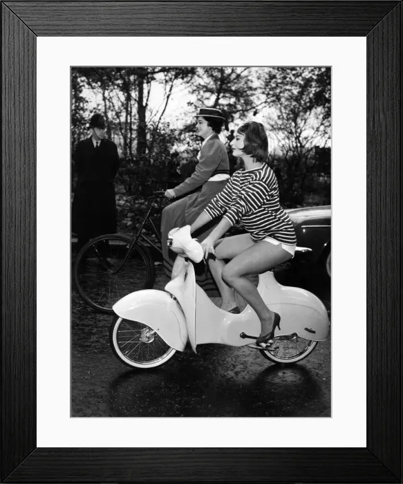Framed Print : On your left e Miss Cycling 1898. And on your right e Miss Cycling 1958 Framed Print : On your left e Miss Cycling 1898. And on your right e Miss Cycling 1958
