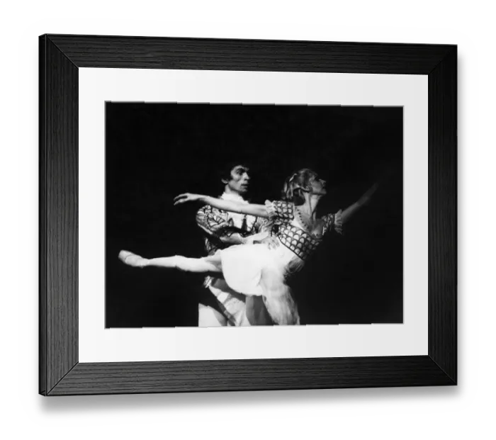 Framed Print : Rudolf Nureyev as The Prince and Jennifer Penney as Clara in The Nutcracker