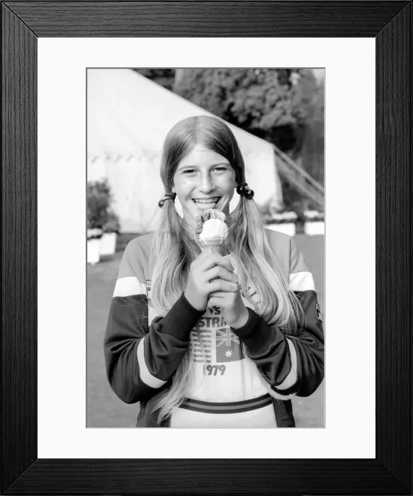 Framed Print : Tennis player Andrea Jaeger. June 1980 80-3060-001 Framed Print : Tennis player Andrea Jaeger. June 1980 80-3060-001