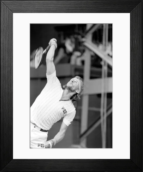 Framed Print : Wimbledon 80, 5th day. Borg v. Glickstein. June 1980 80-3345-023