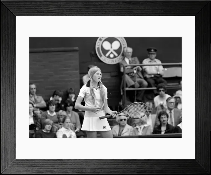 Framed Print : Wimbledon 1980. 7th day. Wade vs. Jaeger on the Centre court today. June 1980 80-3384-002 Framed Print : Wimbledon 1980. 7th day. Wade vs. Jaeger on the Centre court today. June 1980 80-3384-002