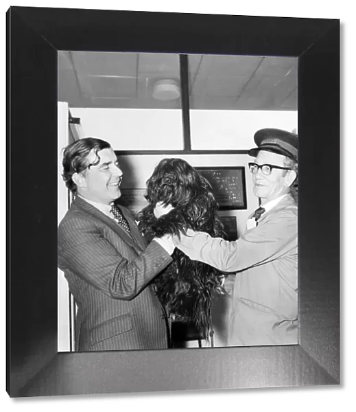 Mr Frank Dawson and dog. May 1975