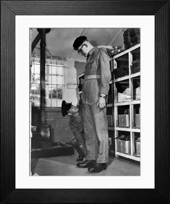 Framed Print : The RQSM (Regimental Quarter Master Sergeant Major) William Barnes gets the tape measure Framed Print : The RQSM (Regimental Quarter Master Sergeant Major) William Barnes gets the tape measure