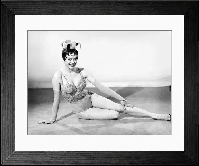 Framed Print : Showgirl posing in the Reveille Studio. 1962 E152-001 Framed Print : Showgirl posing in the Reveille Studio. 1962 E152-001