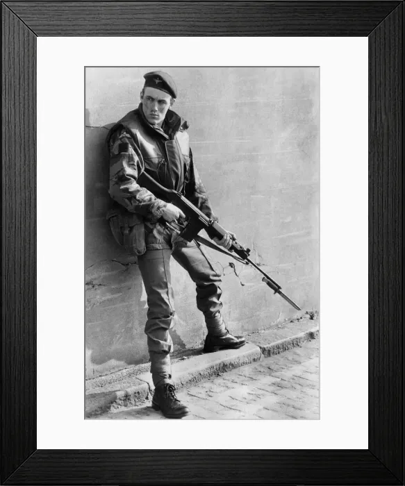 Framed Print : Army Parachute: Paratrooper. February 1983 P035480 Framed Print : Army Parachute: Paratrooper. February 1983 P035480