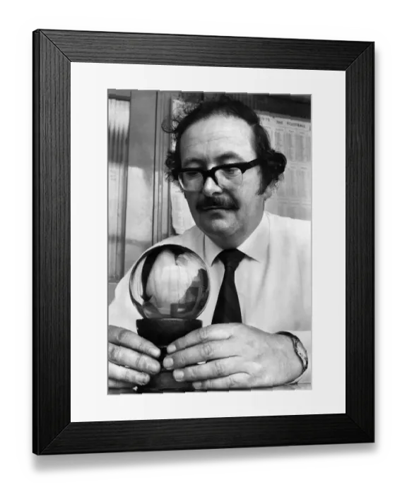 Framed Print : Looking for the answer: Will the crystal ball reveal the future of George Best Framed Print : Looking for the answer: Will the crystal ball reveal the future of George Best