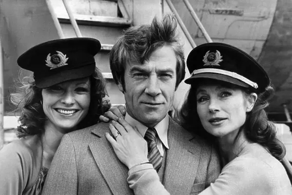 Left to Right: Pamela Salem, Bryan Marshall and Shirley Anne Field. April 1980 P035458