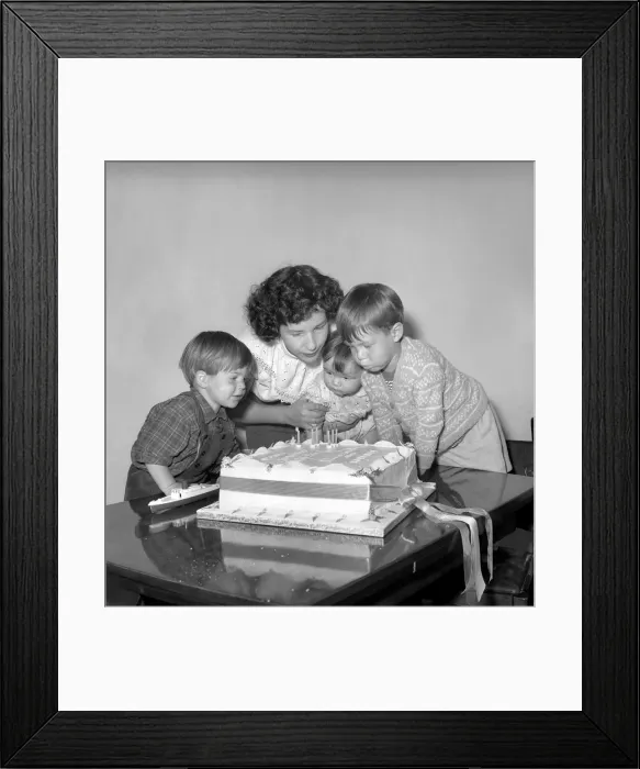 Framed Print : Childrens Birthday Party: Mrs. Meachim and her three sons all have the same birthday Framed Print : Childrens Birthday Party: Mrs. Meachim and her three sons all have the same birthday