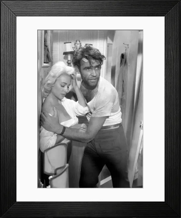 Framed Print : Sean Connery on the set of the film Action of the Tiger