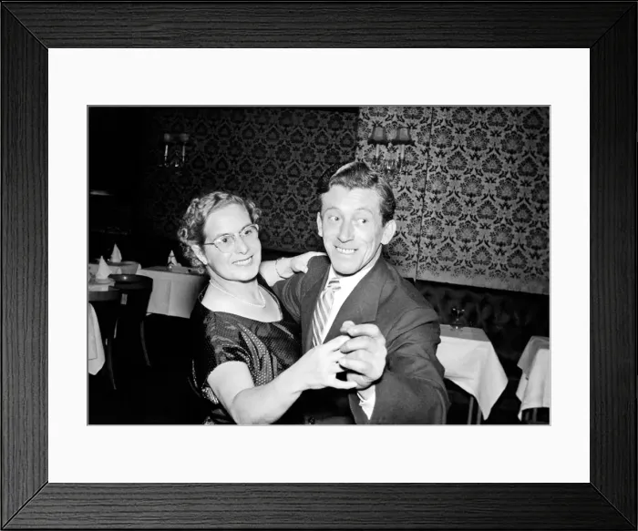 Framed Print : Couple dancing: Mr. and Mrs. Brown celebrating their wedding anniversary. 1956 A283-001 Framed Print : Couple dancing: Mr. and Mrs. Brown celebrating their wedding anniversary. 1956 A283-001