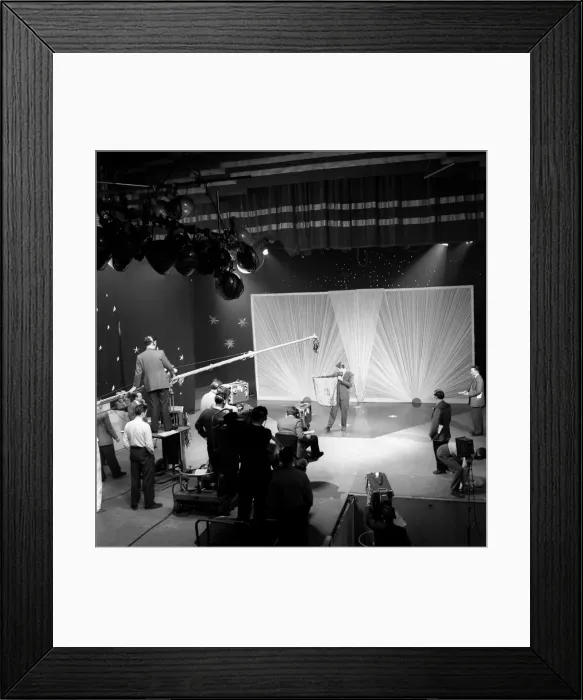 Framed Print : BBC filming a variety show at the Wood Green Empire. January 1957 A307-006 Framed Print : BBC filming a variety show at the Wood Green Empire. January 1957 A307-006