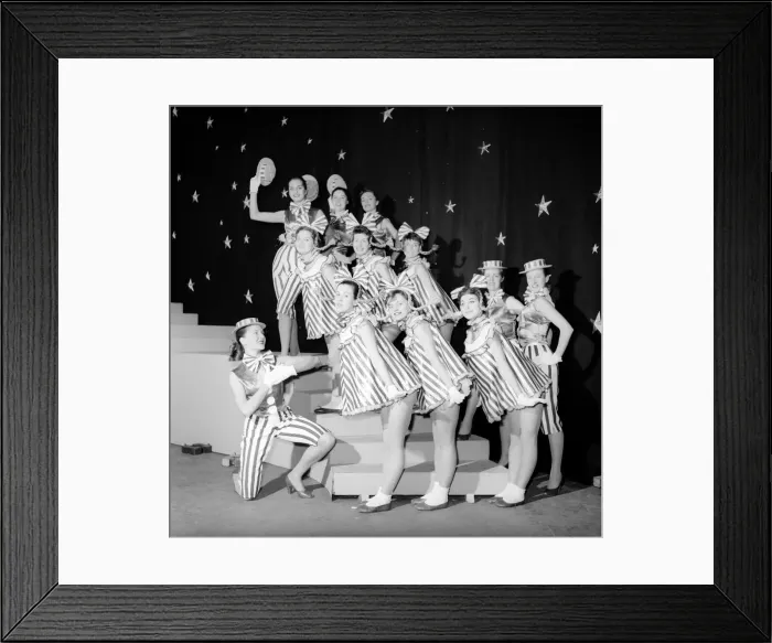 Framed Print : The Saturday Girls'dance troupe seen here at the ITV Studios in Wood Green Framed Print : The Saturday Girls'dance troupe seen here at the ITV Studios in Wood Green