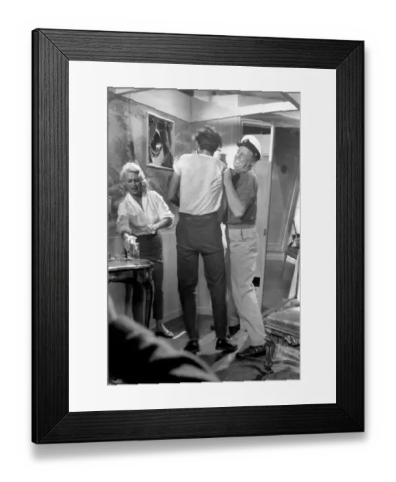 Framed Print : Sean Connery on the set of the film Action of the Tiger Framed Print : Sean Connery on the set of the film Action of the Tiger