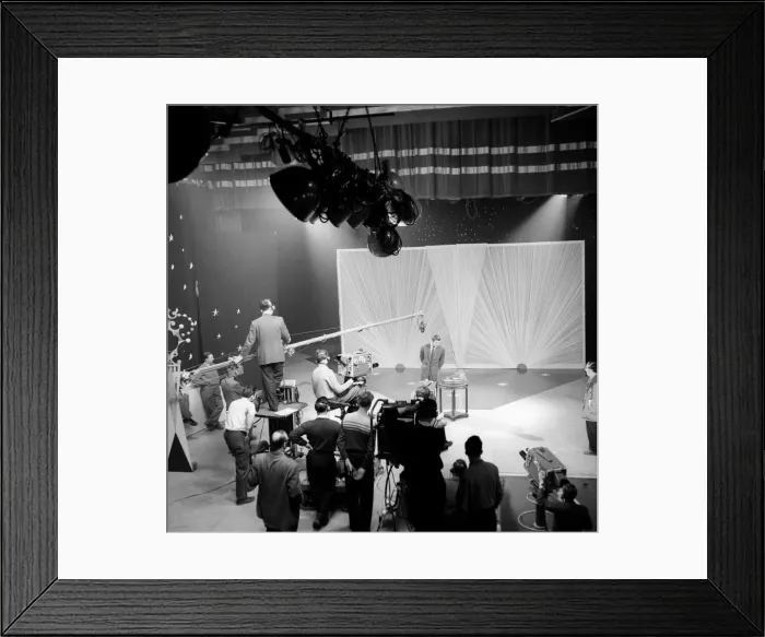 Framed Print : BBC filming a variety show at the Wood Green Empire. January 1957 A307-007 Framed Print : BBC filming a variety show at the Wood Green Empire. January 1957 A307-007