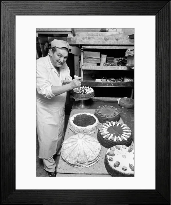 Framed Print : Pastry Chef seen here at work in his Kitchen. 1967 A1330-005 Framed Print : Pastry Chef seen here at work in his Kitchen. 1967 A1330-005