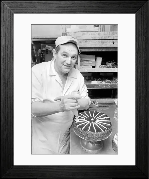 Framed Print : Pastry Chef seen here at work in his Kitchen. 1967 A1330-007 Framed Print : Pastry Chef seen here at work in his Kitchen. 1967 A1330-007