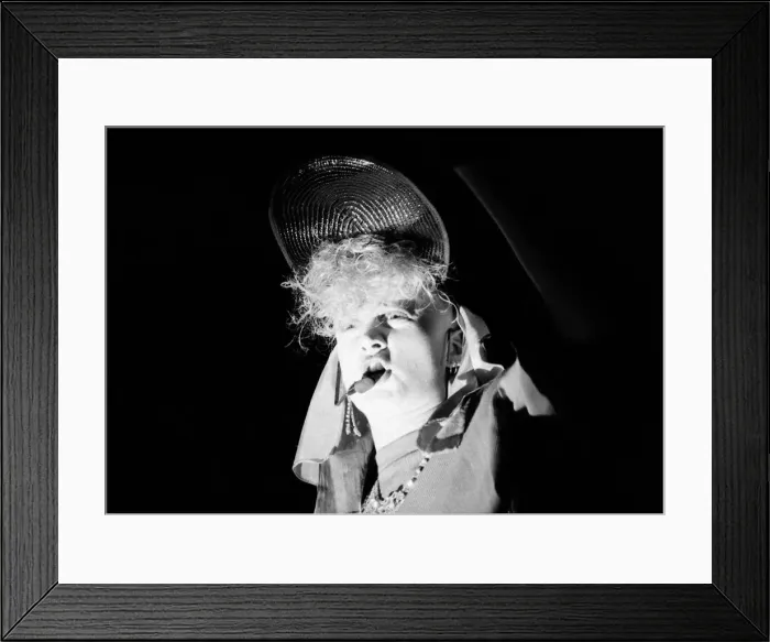 Framed Print : Alannah Currie of British pop group The Thompson Twins performing on stage during a Framed Print : Alannah Currie of British pop group The Thompson Twins performing on stage during a