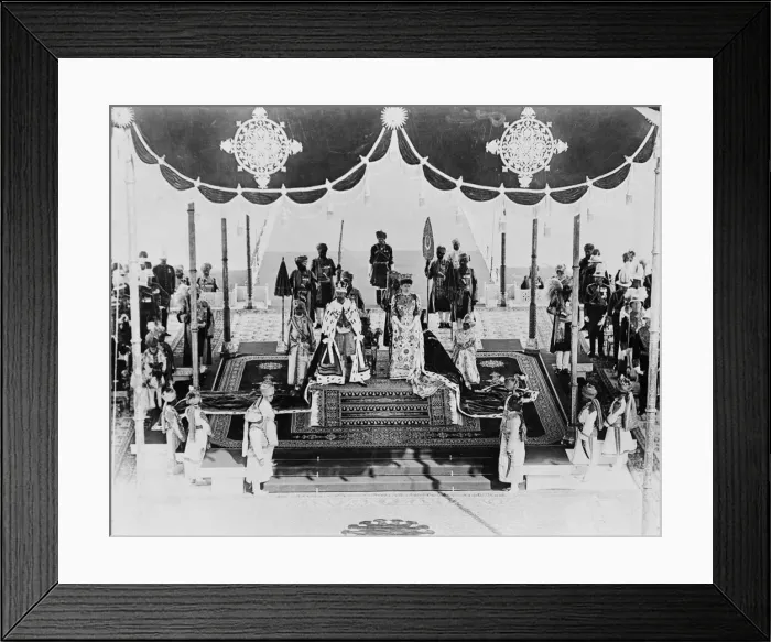 Framed Print : Royal Visit of King George V and Queen Mary to India. Indian noblemen Framed Print : Royal Visit of King George V and Queen Mary to India. Indian noblemen