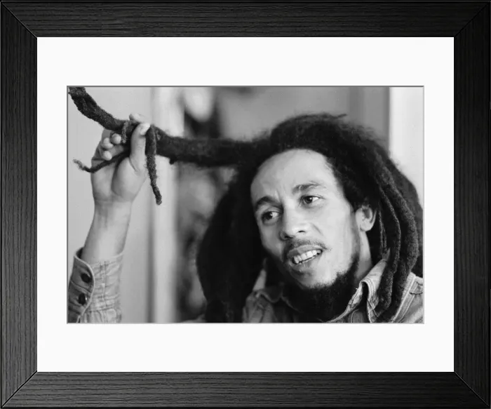 Framed Print : Jamaican singer Bob Marley seen here in interview with the Daily Mirror following the ban Framed Print : Jamaican singer Bob Marley seen here in interview with the Daily Mirror following the ban