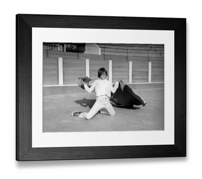 Framed Print : Ten-year-old Mike Faweett learning to be a bullfighter. January 1972 72-00001-003 Framed Print : Ten-year-old Mike Faweett learning to be a bullfighter. January 1972 72-00001-003
