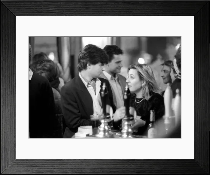 Framed Print : Drinkers in an East End Pub enjoying a pint of beer. March 1987 Framed Print : Drinkers in an East End Pub enjoying a pint of beer. March 1987