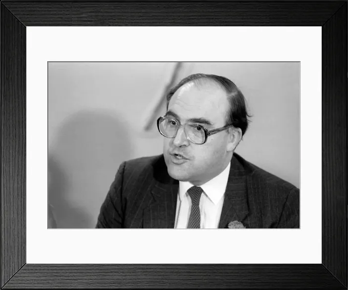 Framed Print : Shadow Chancellor John Smith Labour MP. February 1987 Framed Print : Shadow Chancellor John Smith Labour MP. February 1987