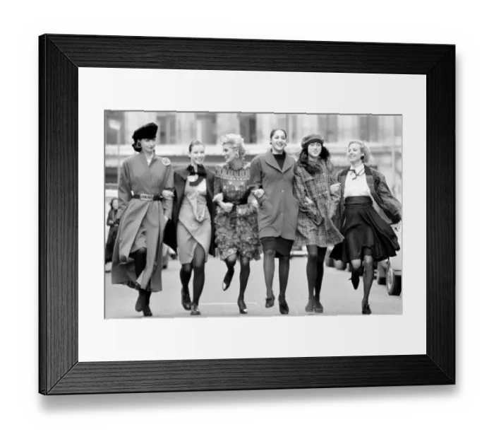 Framed Print : Clothing Fashion: Women fashions for Autumn  /  Winter 1988. March 1987 LDN-87-223A-007