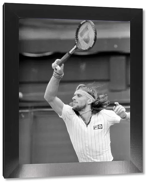 Wimbledon 1980: Menes Final: Bjorn Borg v. John McEnroe. July 1980 80-3479a-016
