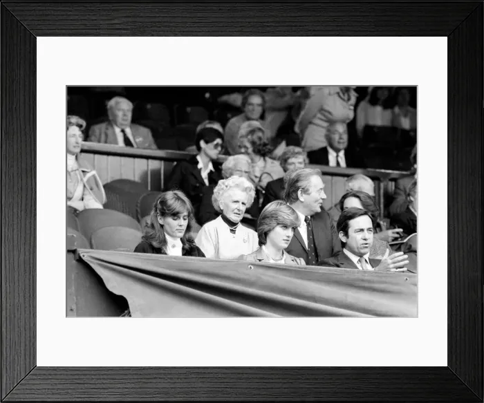Framed Print : Lady Diana Spencer in the Royal Box on Centre Court at the Wimbledon Tennis Championships Framed Print : Lady Diana Spencer in the Royal Box on Centre Court at the Wimbledon Tennis Championships