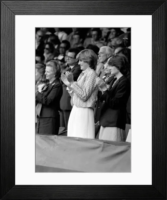 Framed Print : Lady Diana Spencer in the Royal Box on Centre Court at the Wimbledon Tennis Championships Framed Print : Lady Diana Spencer in the Royal Box on Centre Court at the Wimbledon Tennis Championships