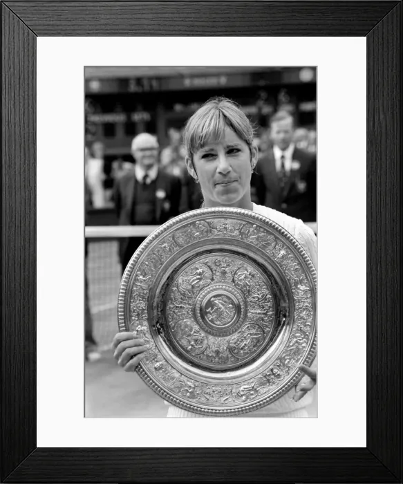 Framed Print : Wimbledon Tennis. 1981 Womens Finals. Chris Evert Lloyd v. Hana Mandlikova Framed Print : Wimbledon Tennis. 1981 Womens Finals. Chris Evert Lloyd v. Hana Mandlikova
