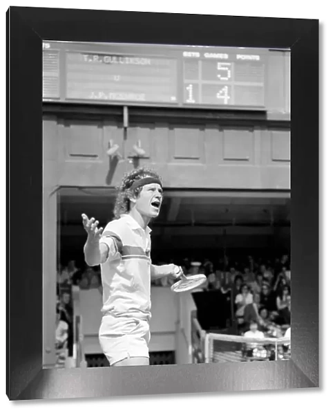 John McEnroe v Tom Gullikson, first round match at Wimbledon on Court Number One