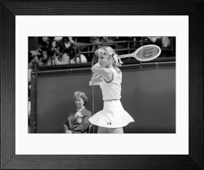 Framed Print : Wimbledon Tennis 1982: 12th Day: Womenes Final: Navratilova vs. Lloyd