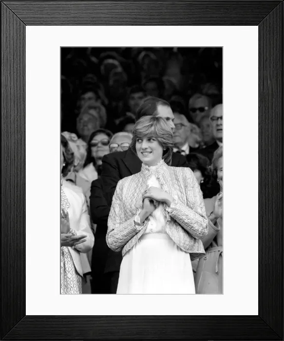 Framed Print : Lady Diana Spencer in the Royal Box on Centre Court at the Wimbledon Tennis Championships Framed Print : Lady Diana Spencer in the Royal Box on Centre Court at the Wimbledon Tennis Championships