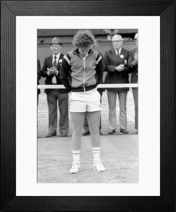 Framed Print : Wimbledon 1980: MenIs Final: Bjorn Borg v. John McEnroe. July 1980 80-3479a-003 Framed Print : Wimbledon 1980: MenIs Final: Bjorn Borg v. John McEnroe. July 1980 80-3479a-003