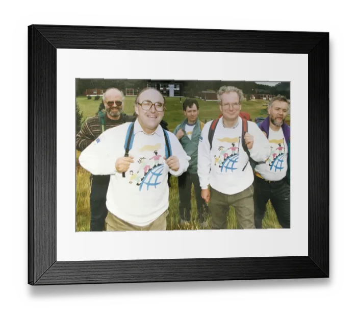 Framed Print : Shadow Chancellor John Smith MP leading the inaugural climb of the Parliamentary Labour