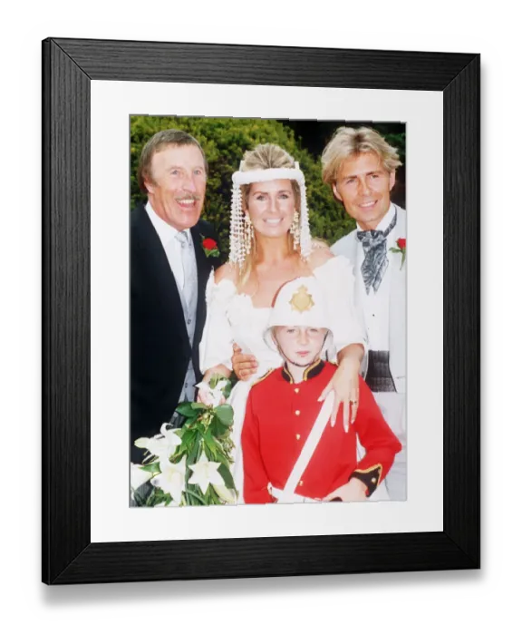 Framed Print : Bruce Forsyth television presenter entertainer whose daughter Julie married Dominic