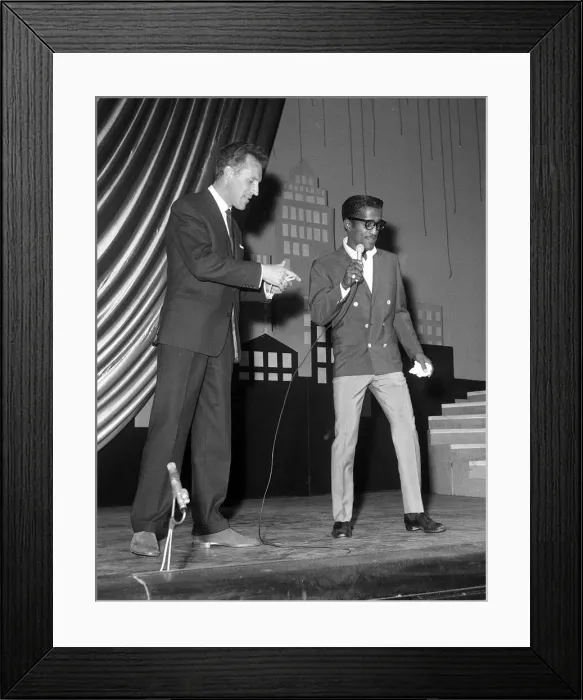 Framed Print : Sammy Davis with Bruce Forsyth rehearsing for the Royal Variety Performance 16th May 1960 Framed Print : Sammy Davis with Bruce Forsyth rehearsing for the Royal Variety Performance 16th May 1960