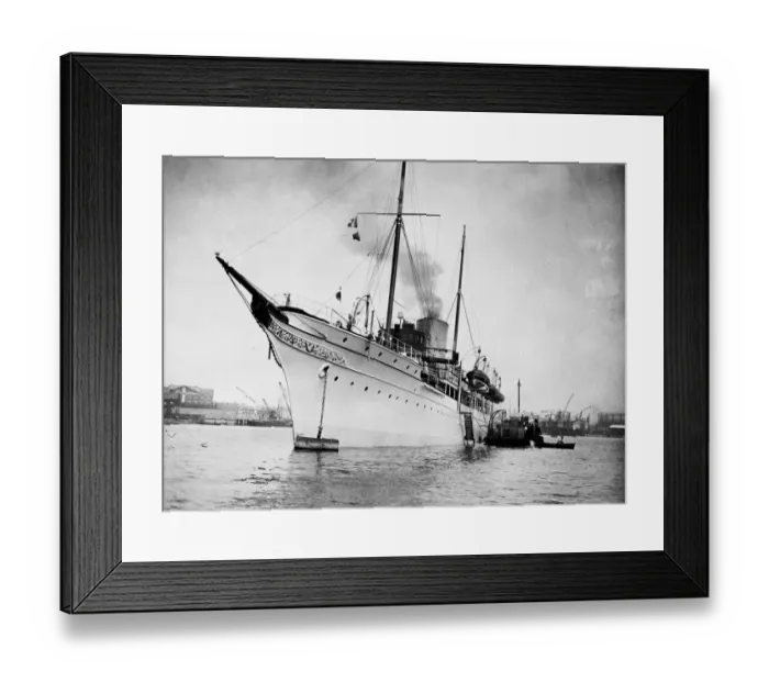 Framed Print : The steam yacht Nahlin, owned by Lady Henrietta Yule of Hanstead House, Bricket Wood Framed Print : The steam yacht Nahlin, owned by Lady Henrietta Yule of Hanstead House, Bricket Wood
