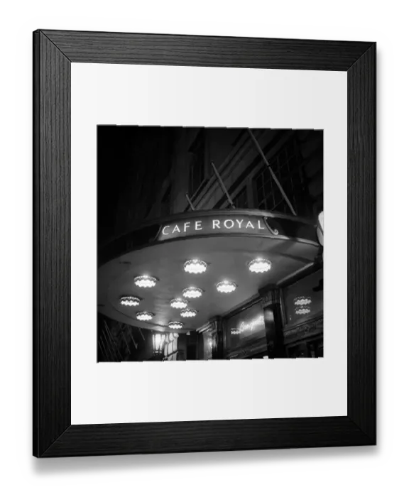 Framed Print : Exterior shot of The Cafe Royal at night. 24th June 1963 Framed Print : Exterior shot of The Cafe Royal at night. 24th June 1963
