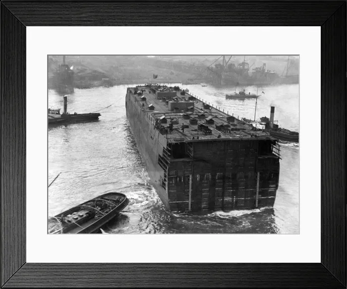Framed Print : The centre portion of the oil-tanker Cadillac, which was launched without ceremony Framed Print : The centre portion of the oil-tanker Cadillac, which was launched without ceremony