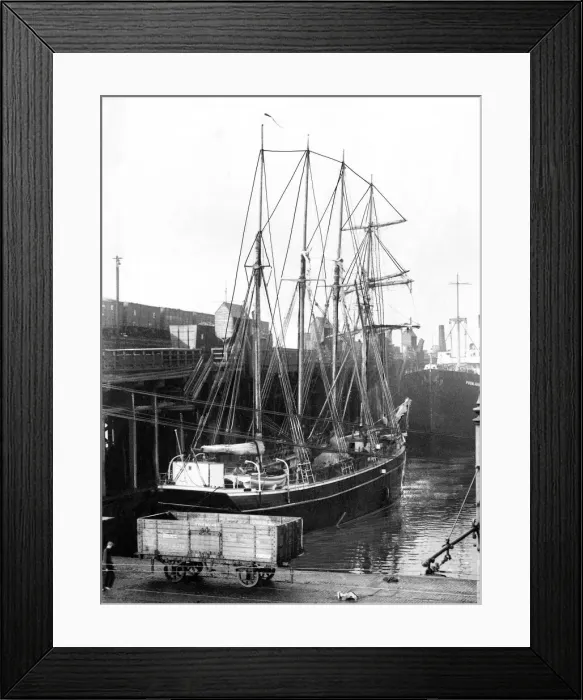 Framed Print : The four-masted barquentine sailing ship Helga iloading coal at Tyne Docks, River Tyne Framed Print : The four-masted barquentine sailing ship Helga iloading coal at Tyne Docks, River Tyne