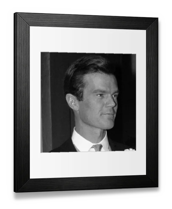 Framed Print : Allan Clark 30 seen here after his London Society Wedding to sixteen year old Caroline