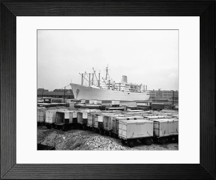 Framed Print : The S. S. Aragon at Victoria docks in London. 12th June 1962 Framed Print : The S. S. Aragon at Victoria docks in London. 12th June 1962