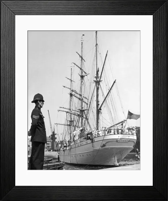 Framed Print : United States Coastguard Ship Eagle in Londons Shadwell Basin Framed Print : United States Coastguard Ship Eagle in Londons Shadwell Basin