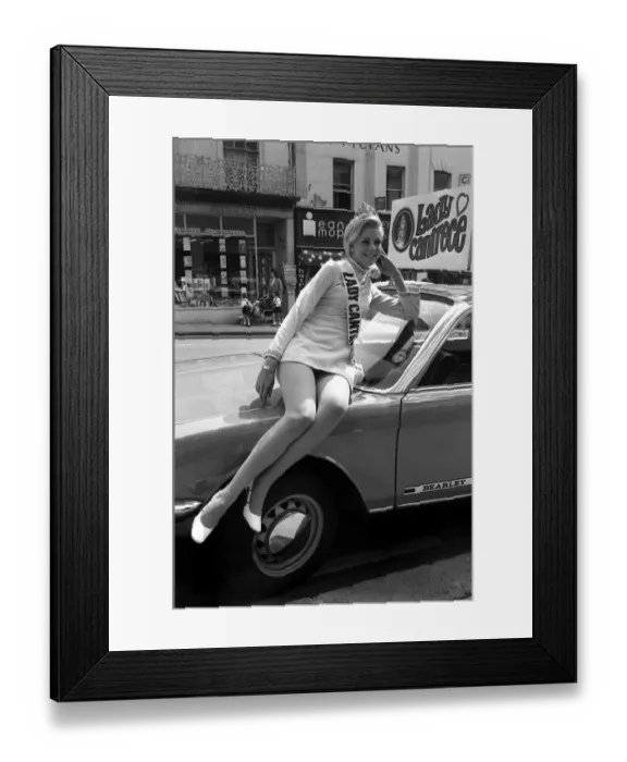 Framed Print : Lady Cantrece 1970 Most beautiful legs in England Competition Winner 1970 Cantrece