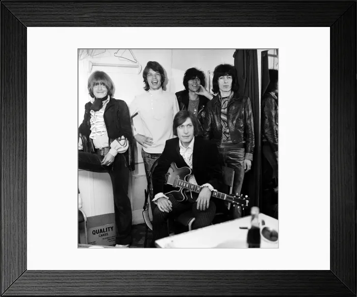 Framed Print : Rolling Stones backstage at the NME Poll Winners Concert on 12th May 1968 Framed Print : Rolling Stones backstage at the NME Poll Winners Concert on 12th May 1968