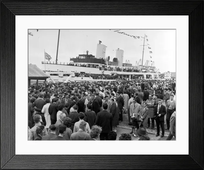 Framed Print : British Rock n Rollers coming ashore at Calais with their transport Framed Print : British Rock n Rollers coming ashore at Calais with their transport