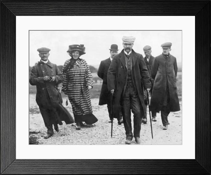 Framed Print : Louis Bleriot seen here arriving for his flight across the Channel Framed Print : Louis Bleriot seen here arriving for his flight across the Channel